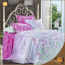 woven king 4 pcs plain printed adult home bedding set